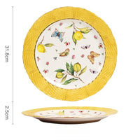 assiette en céramique motif citron style européen élégant