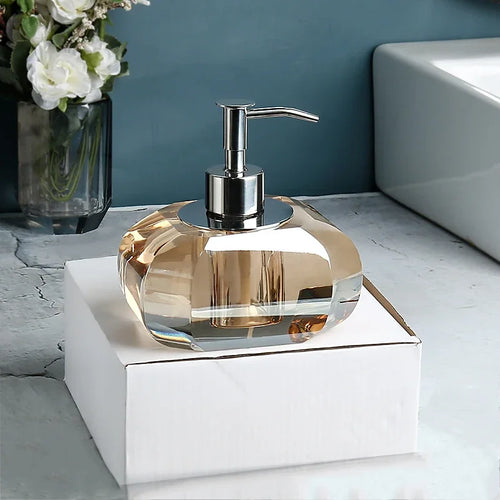 distributeur de savon en verre accessoires de salle de bain luxe - vue 13 sur 16