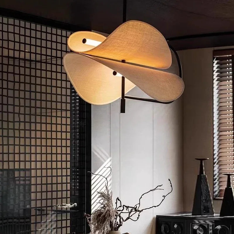 Nordic fabric pendant light, living room, dining room, bedroom, B&B decoration, home pendant light - vue 1 sur 7