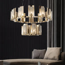 Suspension design luxe led marbre naturel