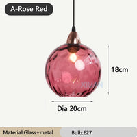 lustre en verre coloré lumineux pour restaurant
