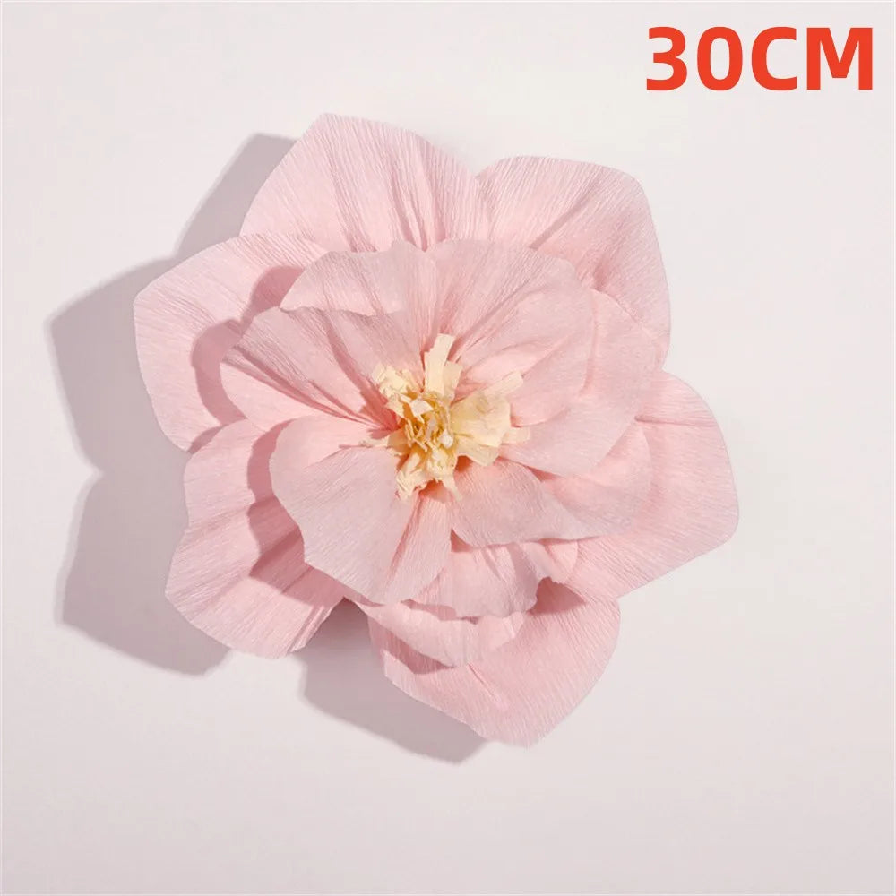 décoration de fête grande fleur en papier rouge pour événements festifs - vue 10 sur 14