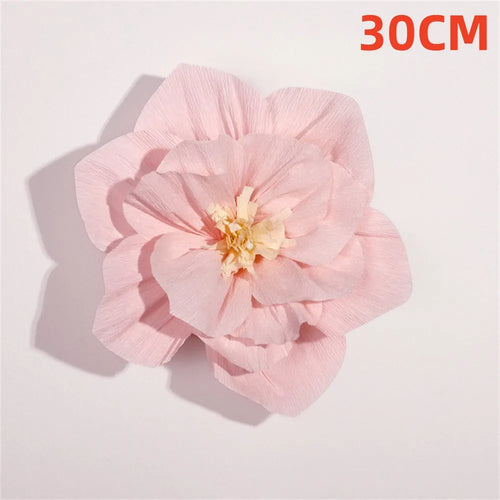 décoration de fête grande fleur en papier rouge pour événements festifs