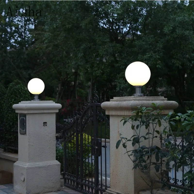lampe extérieure en acier inoxydable pour jardin et clôture - vue 4 sur 7
