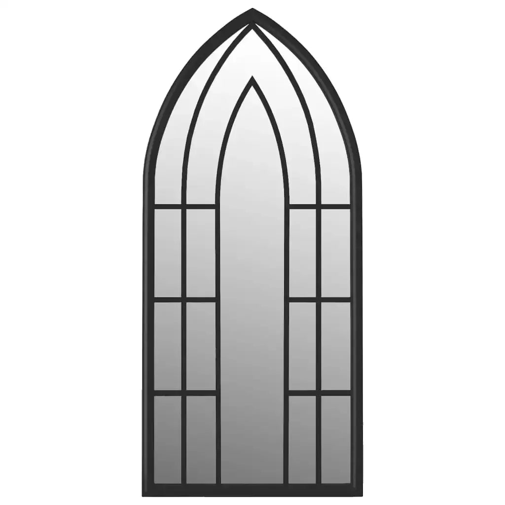 Black mirror 100x45 cm iron for indoor use, home decoration wall decal living room decoration - vue 2 sur 7
