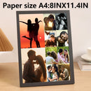 Personalized wooden photo frames, custom photo frame ornaments, simple holiday gifts indoors, commemorate precious memories