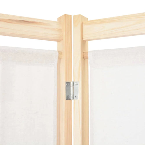 6-panel cream parting Wall, 240x4 cm fabric - vue 6 sur 7