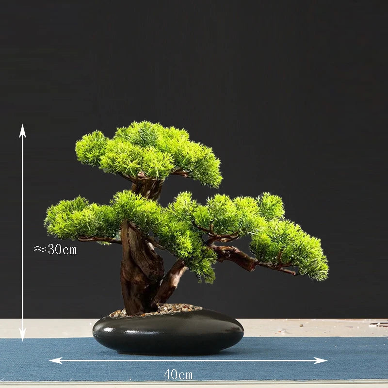 faux arbre bonsaï décoratif pour salon et aménagement paysager - vue 18 sur 36