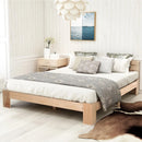 EU STOCK Wooden bed Double bed, headboard, slatted grille -200 x 140cm solid wood FSC Solid wood double bed