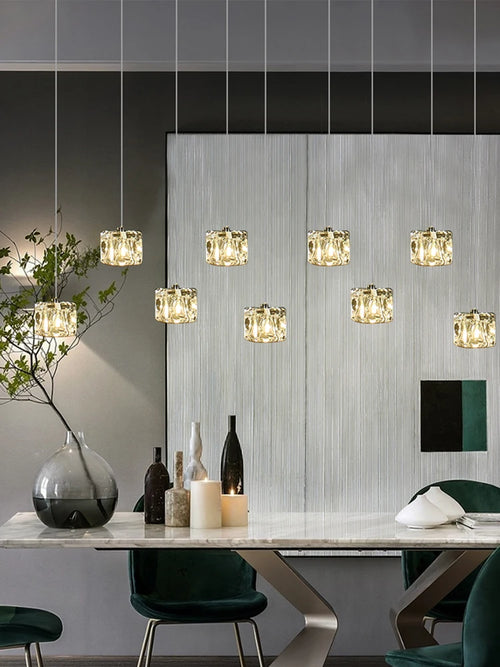 lustre moderne en cristal pour illumination intérieure élégante - vue 3 sur 12
