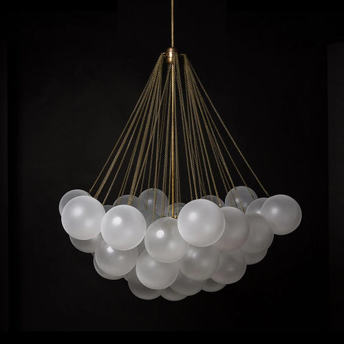 lustre boule de verre moderne led suspension nordique suspendu