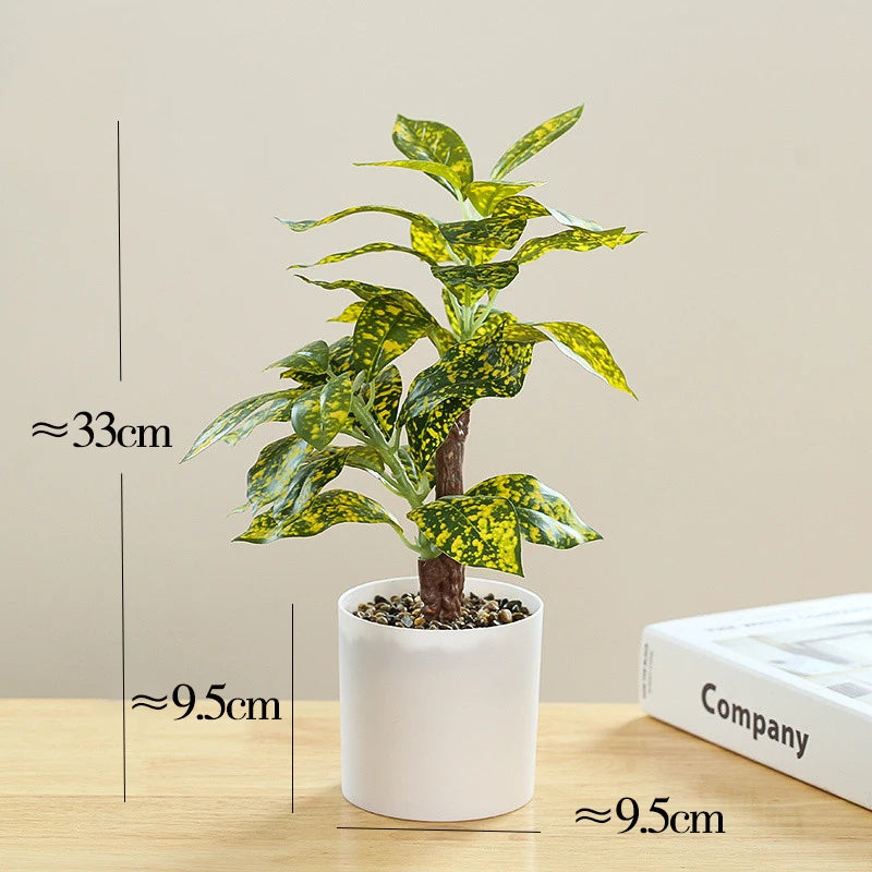 plante artificielle en pot bambou monstera pour décor bureau et maison - vue 10 sur 14