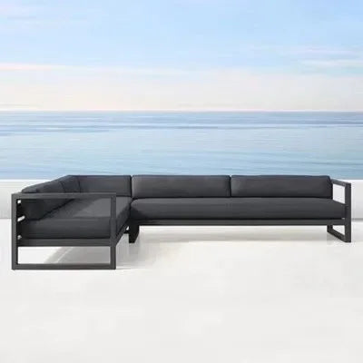 canapés de jardin en aluminium étanche mobilier extérieur combiné - vue 14 sur 18