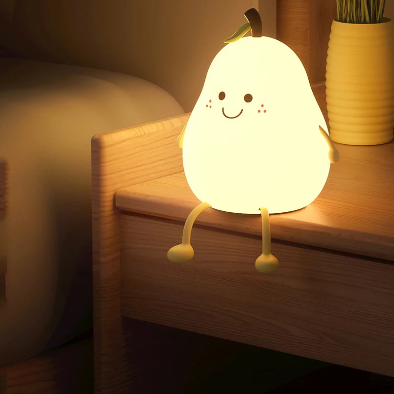 Lampe Veilleuse Led en forme de fruit en Silicone - vue 7 sur 9