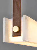 Modern minimalist marble leather chandelier for luxury decor