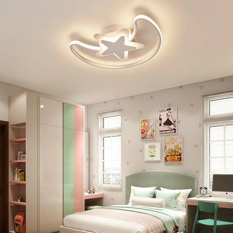 lustre moderne à leds avec motif étoilé pour intérieur - vue 3 sur 10