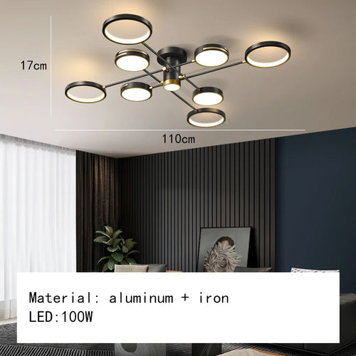 Minimalist LED ceiling light with 3 colour temperatures decorative indoor fixture - vue 18 sur 30