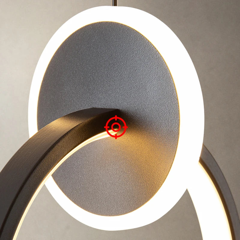 lustre long câble minimaliste suspendu rond 2022 - vue 7 sur 12