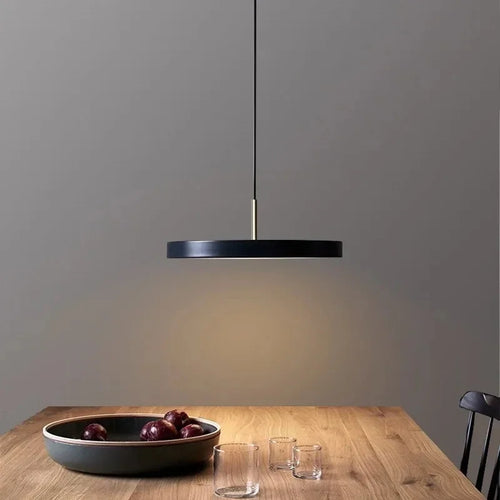 Nordic multicolour LED disc pendant light - vue 2 sur 9