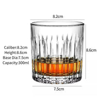 Verres à whisky old fashioned gravure style classique