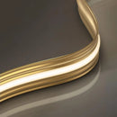 lustre led en cuivre moderne avec design à vagues