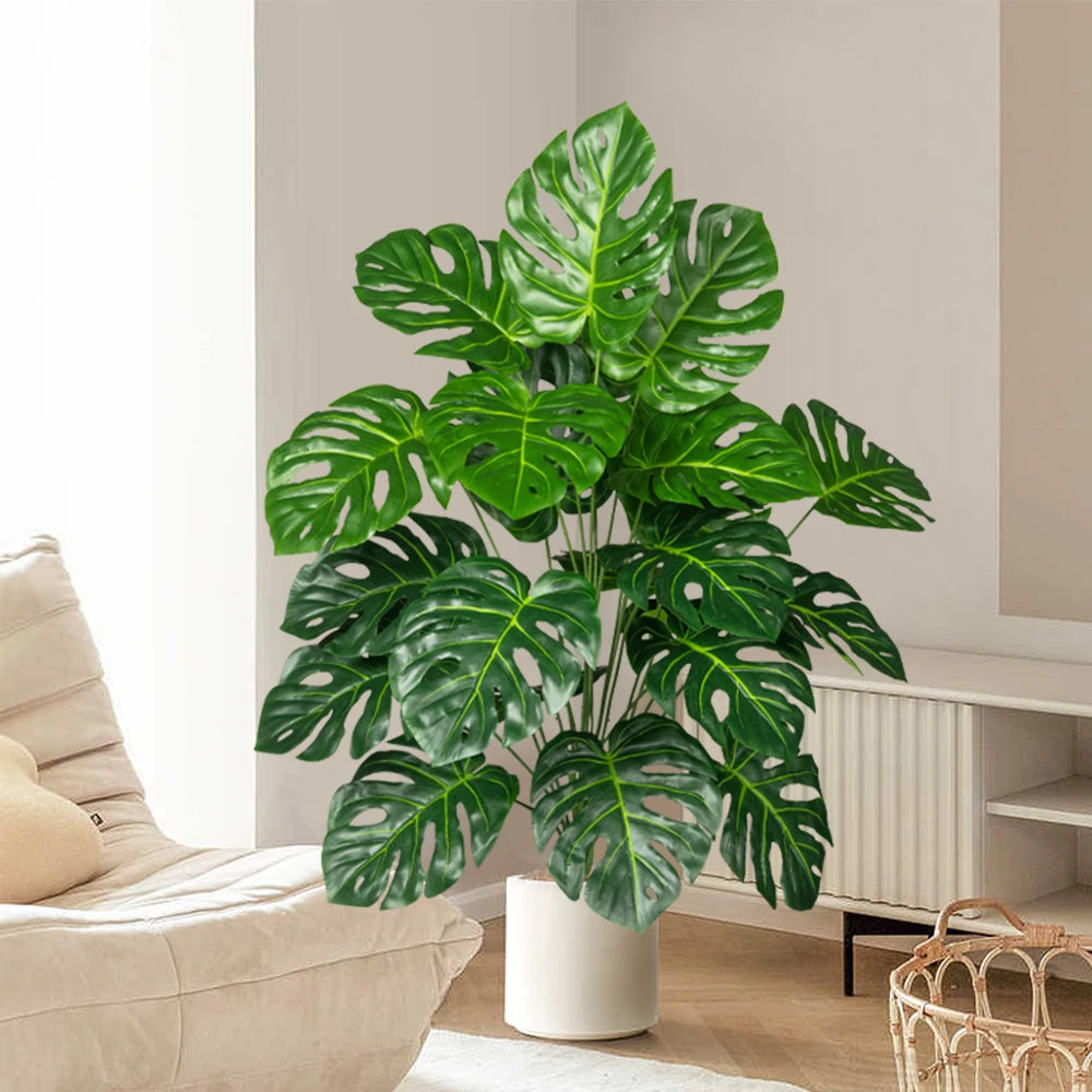 arbre monstera artificiel pour décoration de jardin et bureau - vue 4 sur 9