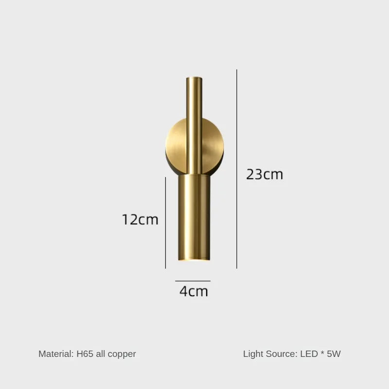 lampe de chevet industrielle en cuivre design créatif pour lecture - vue 8 sur 8