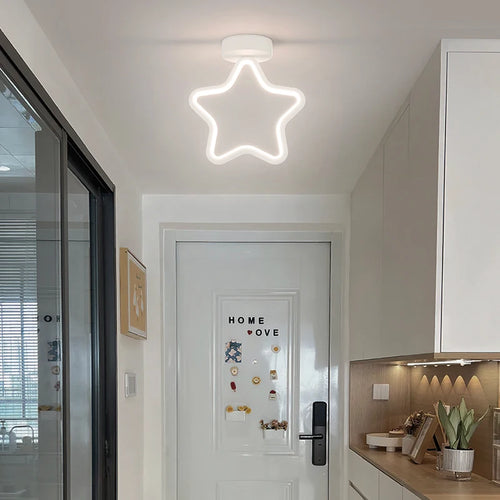 plafonnier led encastré moderne étoile allée salon entrée - vue 3 sur 12