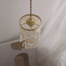 Suspension de luxe en cuivre avec coquillages naturels rétro