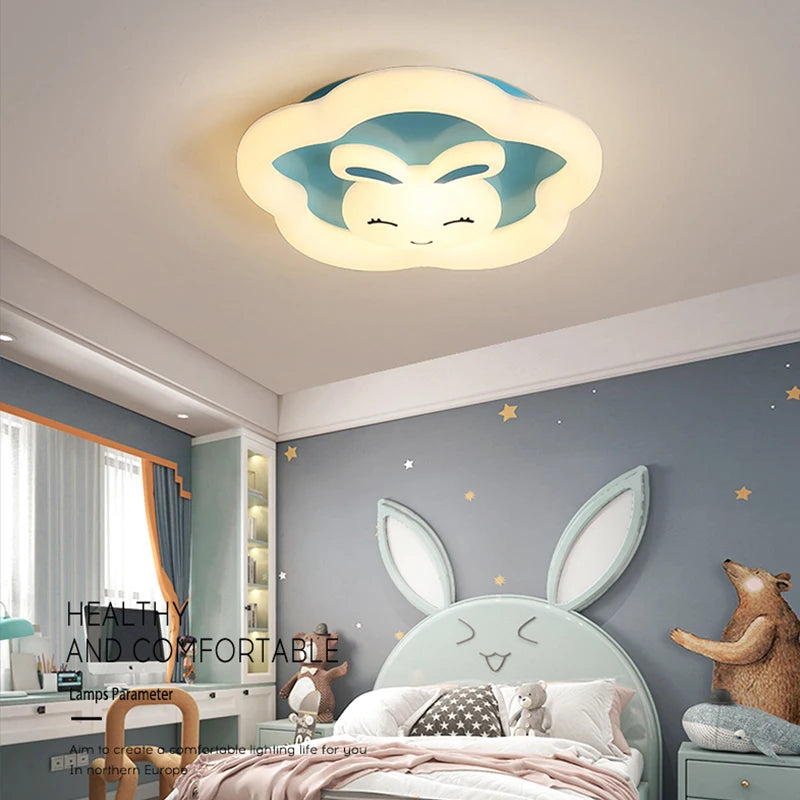 plafonniers simples pour enfants motif lapin dessin animé créatif - vue 6 sur 9