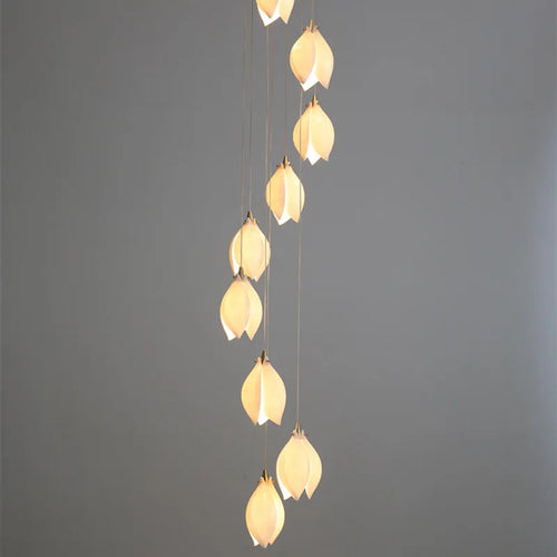 Suspension LED en forme de fleur en verre - vue 5 sur 6