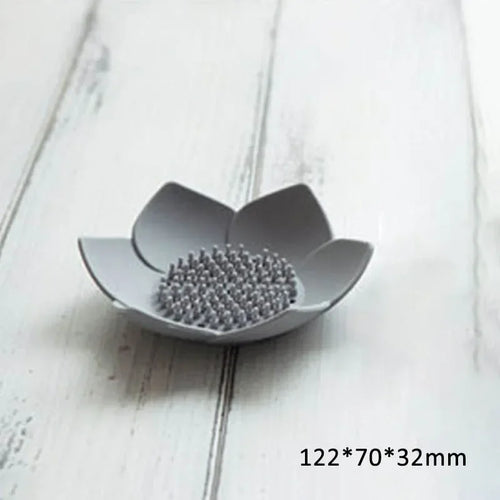 boîte à savon lotus antidérapante en silicone portable - vue 10 sur 9