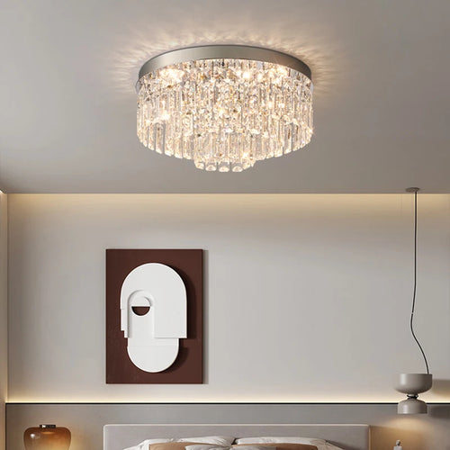 plafonnier en cristal luxe style français atmosphère simple 2024