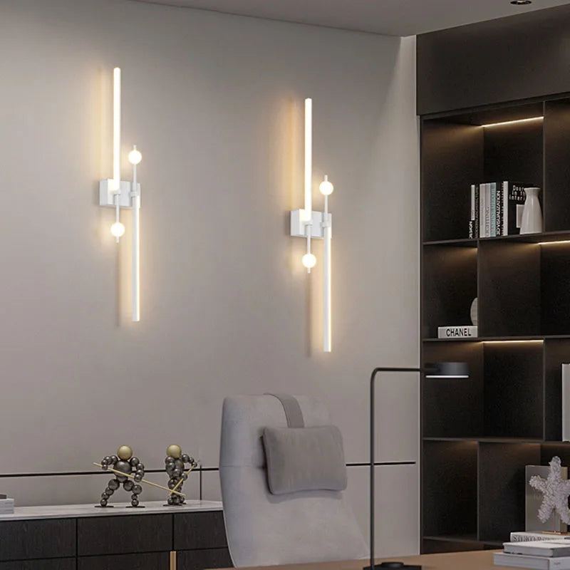applique murale LED moderne pour salon Grille TV fond chambre chevet applique murale intérieur décor à la maison luminaire Lustre - vue 3 sur 23