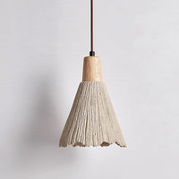 Japanese Wabi Sabi minimalist pendant light with micro cement and LED
