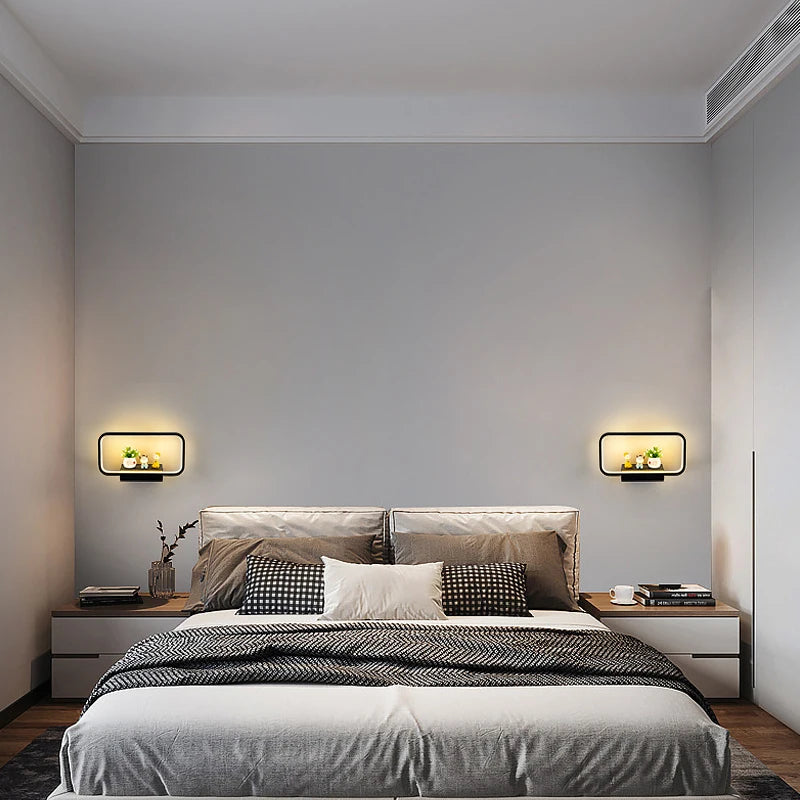applique murale moderne tactile avec variateur et charge usb sans fil - vue 4 sur 10