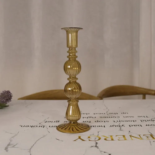 bougeoir en cristal pour décorations de mariage romantique - vue 6 sur 8