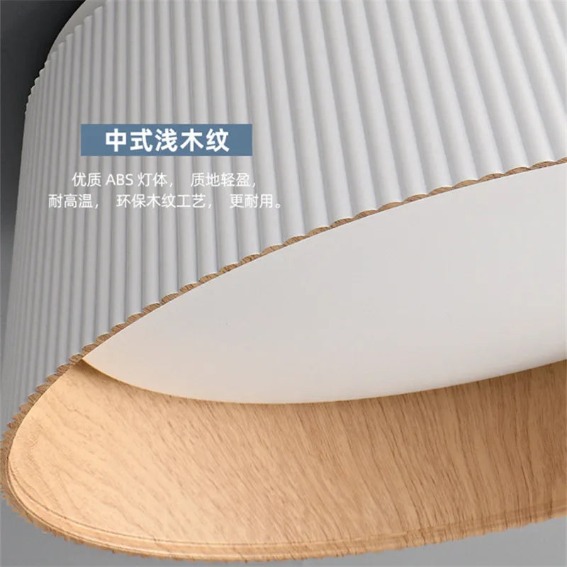 plafonnier rond en bois wabi sabi design minimaliste pour intérieur - vue 6 sur 10