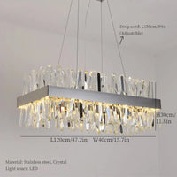 lustre en cristal nordique lumineux pour décoration moderne