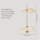 lustre nordique suspendu en acrylique art feuille de lotus moderne