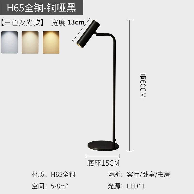 Nordic minimalist adjustable LED floor lamp for indoor use - vue 12 sur 14