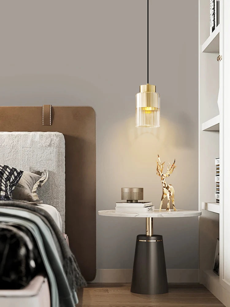 suspension moderne en cuivre pour éclairage créatif luxe - vue 3 sur 8