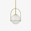 suspension nordique globe en verre avec tige réglable