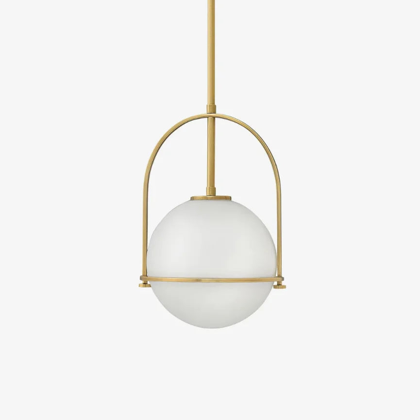 suspension nordique globe en verre avec tige réglable - vue 2 sur 6