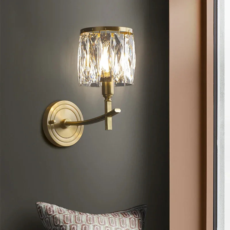 applique murale moderne luxe en cristal et led créative - vue 4 sur 7