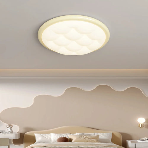 plafonnier moderne simple style crème bulle protection des yeux