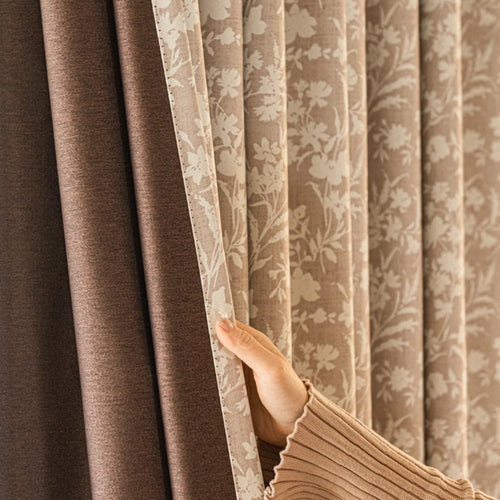 Rideau occultant floral moderne pour salon chambre