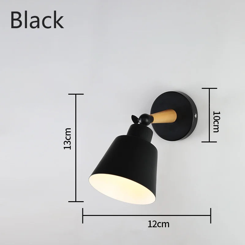Nordic solid wood wall light minimalist creative design