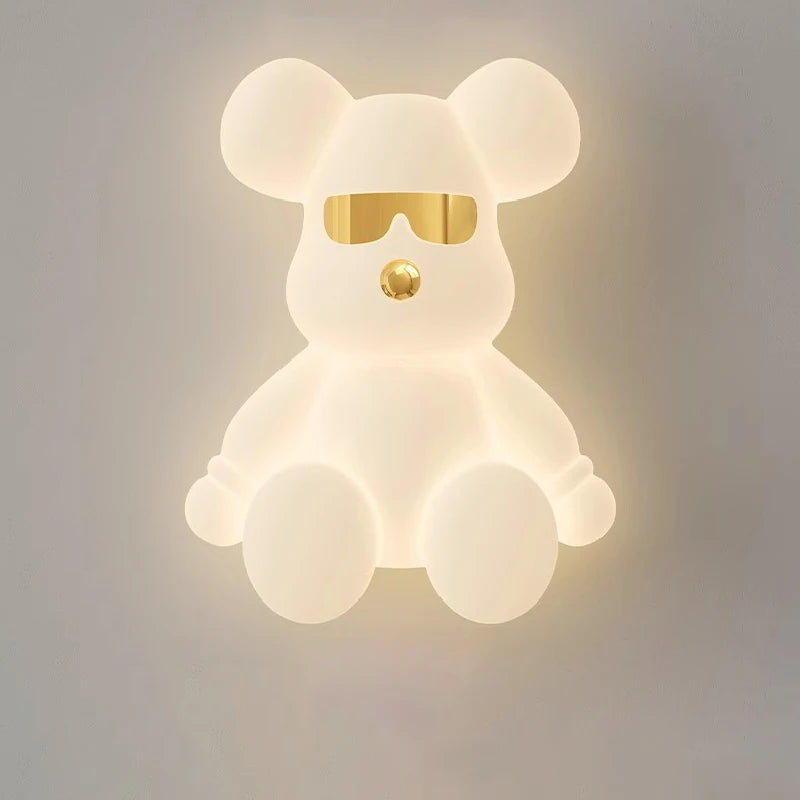 plafonnier ours blanc design moderne pour chambre d'enfant - vue 6 sur 12