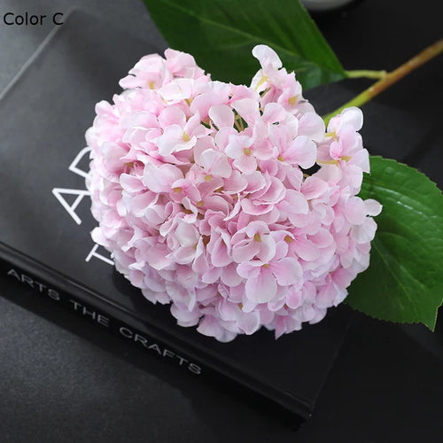 New Silk Simulation Hydrangea Flower European Style Home Decoration,Wedding Floor Arrangement Large Hydrangea Flower - vue 10 sur 13